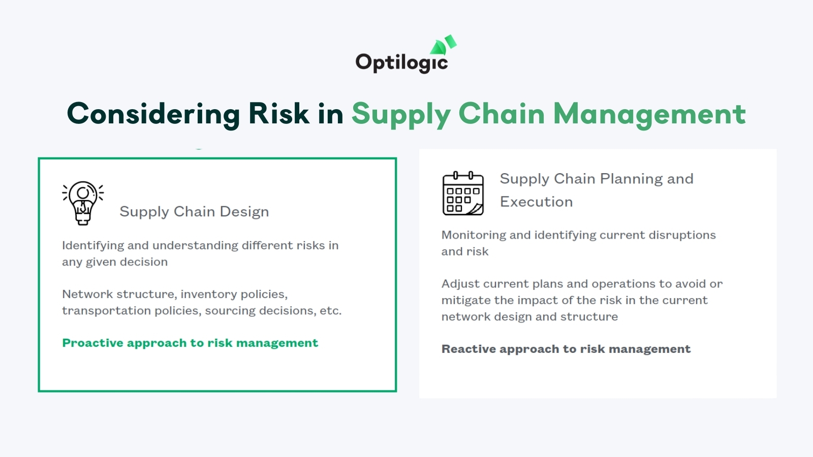 Risk in supply chain management